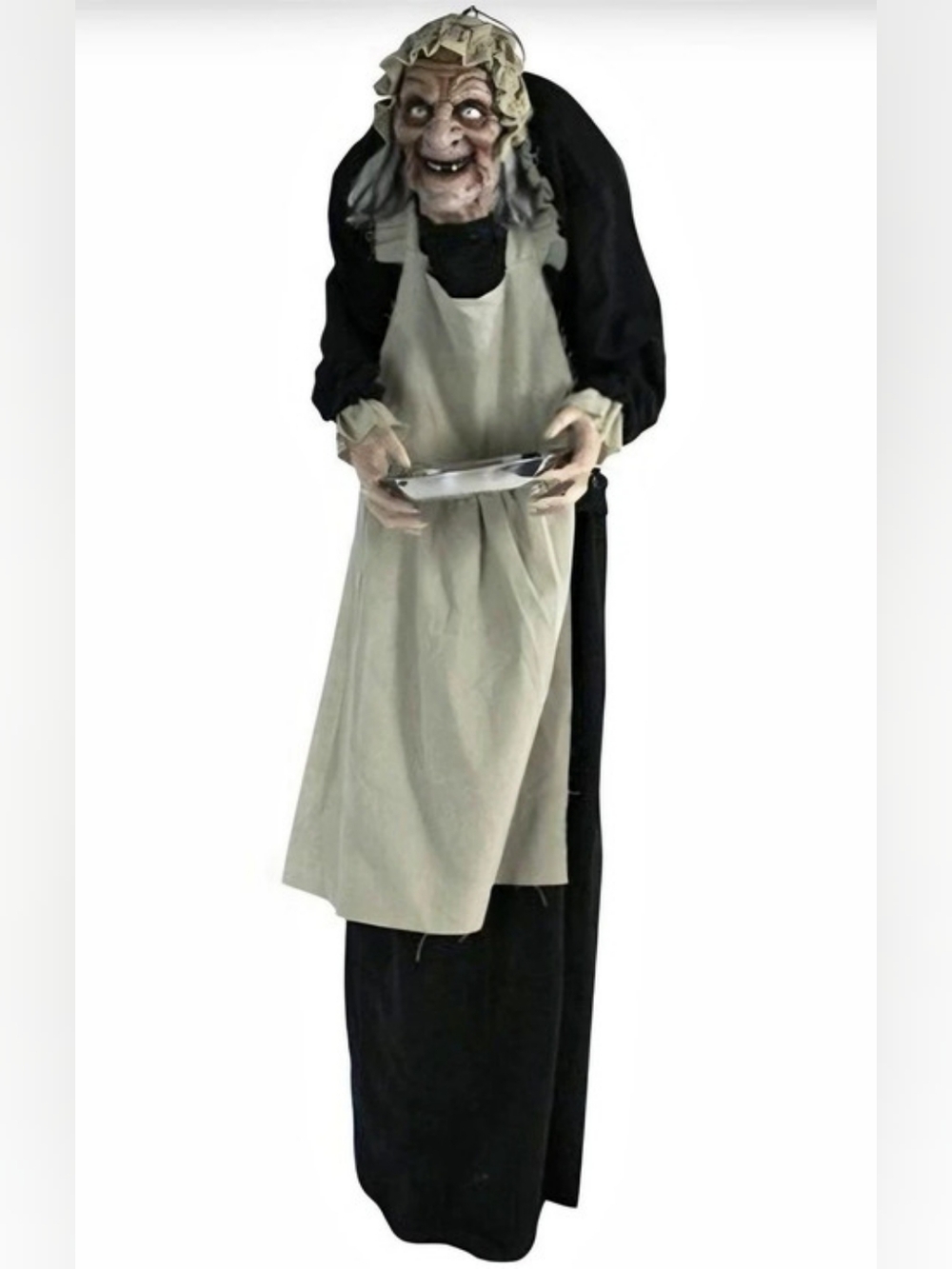Haunted Hill Farm Life-Size 5-Ft. Talking Zombie Maid Animatronic HHLADY-4FLSA